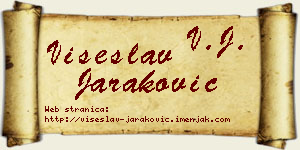Višeslav Jaraković vizit kartica